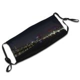 yanfind Lake Landmark Downtown Evening Reflections Night Harbor Seoul Panorama Marina Port Urban Dust Washable Reusable Filter and Reusable Mouth Warm Windproof Cotton Face