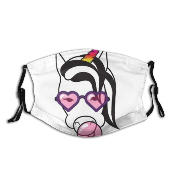 yanfind Chil Fun Kid Isolated Fantasy Friendly Horse Art Magic Fairy Tale Horn Dust Washable Reusable Filter and Reusable Mouth Warm Windproof Cotton Face