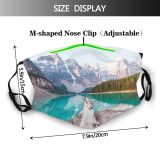 yanfind Ice Lake Park Daylight Mountain Scenery High Winter Alberta Tree National Snow Dust Washable Reusable Filter and Reusable Mouth Warm Windproof Cotton Face