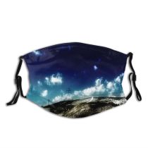 yanfind Hill Sky Natural Capital Area Cloud Landscape Mountain Sky Night Clouds Land Dust Washable Reusable Filter and Reusable Mouth Warm Windproof Cotton Face