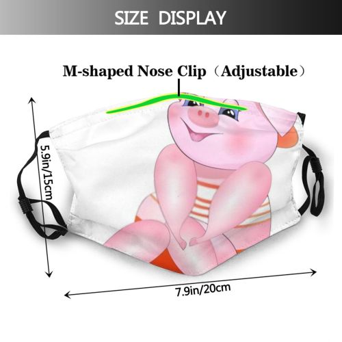 yanfind Isolated Romance Farm Smile Young Kawaii Little Cute Piggy Wiggy Swine Parotitis Dust Washable Reusable Filter and Reusable Mouth Warm Windproof Cotton Face
