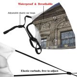 yanfind Landmark Building Paris Arch Window Carving Symmetry Architecture Facade Classical Stone Architecture Dust Washable Reusable Filter and Reusable Mouth Warm Windproof Cotton Face