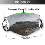 yanfind Range Landscape Skye Sheep Snow Way Forward Sky UK Road Scenics Mountain Dust Washable Reusable Filter and Reusable Mouth Warm Windproof Cotton Face