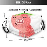 yanfind Pig Crazy Quirky Farm Funny Doodle Artwork Art Cartoon Cute Dust Washable Reusable Filter and Reusable Mouth Warm Windproof Cotton Face