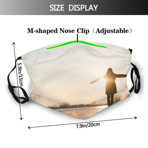 yanfind Ice Sliding Slovakia Wide Landscape Arms Frozen Stretching Warm Carefree Young Raised Dust Washable Reusable Filter and Reusable Mouth Warm Windproof Cotton Face