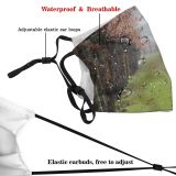 yanfind Family Napa Plant Spring Tree Valley Branch Grass Vineyard Morning Atmospheric Plant Dust Washable Reusable Filter and Reusable Mouth Warm Windproof Cotton Face
