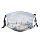 yanfind Central Ice Europe Design Capital Dramatic Frost Skyscraper Cities Tourist Romantic Cathedral Dust Washable Reusable Filter and Reusable Mouth Warm Windproof Cotton Face