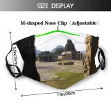 yanfind Heritage Archaeological History Arch Hampi Sky Karnataka Column Ancient Ruins Vittala Historic Dust Washable Reusable Filter and Reusable Mouth Warm Windproof Cotton Face
