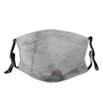 yanfind Winter Mist Traffic Car Winter Atmospheric Fog Snow Street Danger Haze Road Dust Washable Reusable Filter and Reusable Mouth Warm Windproof Cotton Face