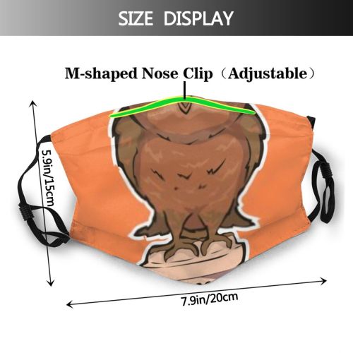 yanfind Cafe Isolated Childish Bird Cute Menu Brazil Cap Coffee Doodle Fresh Humor Dust Washable Reusable Filter and Reusable Mouth Warm Windproof Cotton Face