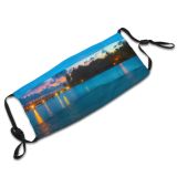 yanfind Jetty Golden Sunset Reflections Evening Waves Sea Bridge Clouds Beach Island Dock Dust Washable Reusable Filter and Reusable Mouth Warm Windproof Cotton Face