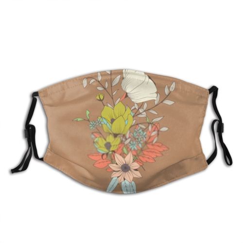 yanfind Bridal Garden Elegant Lovely Fashion Artwork Vegetation Cute Wreath Feminine Natural Poppy Dust Washable Reusable Filter and Reusable Mouth Warm Windproof Cotton Face