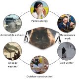 yanfind Isolated Whisker Fur Lookingatcamera Cat Kitty Cute Nose Muzzle Focusonforeground Window Macro Dust Washable Reusable Filter and Reusable Mouth Warm Windproof Cotton Face