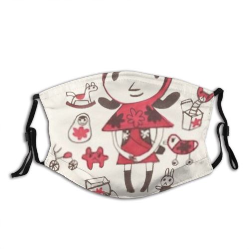 yanfind Abstract Innocence Happiness Professional Artwork Little Cute Smiling Box Tale Cheerful Child Dust Washable Reusable Filter and Reusable Mouth Warm Windproof Cotton Face