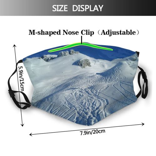 yanfind Winter Landforms Geological Landscapes Mountain Range Slope Landform Mountainous Massif Alps Winter Dust Washable Reusable Filter and Reusable Mouth Warm Windproof Cotton Face