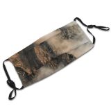 yanfind Idyllic Shot Footage Mountain Clouds Tranquil Drone Scenery Mountains Slovenia Misty Hazy Dust Washable Reusable Filter and Reusable Mouth Warm Windproof Cotton Face