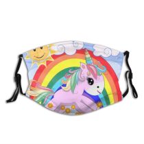 yanfind Abstract Rainbow Lovely Mane Cute Fantasy Colorful Inspiration Meadow Magic Cloud Baby Dust Washable Reusable Filter and Reusable Mouth Warm Windproof Cotton Face