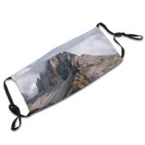 yanfind Idyllic Mountain Clouds Daytime Tranquil Scenery Mountains Peak Misty Outdoors Hazy Wilderness Dust Washable Reusable Filter and Reusable Mouth Warm Windproof Cotton Face