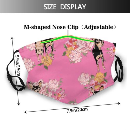 yanfind Isolated Fur Cute Seamless Dog Pastel Puppy Baby Blossom Design Children Pet Dust Washable Reusable Filter and Reusable Mouth Warm Windproof Cotton Face