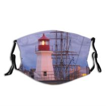 yanfind John Vehicle Tower Saint Structure City Sky Light Lighthouse Guard Canadian Anchor Dust Washable Reusable Filter and Reusable Mouth Warm Windproof Cotton Face