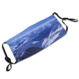 yanfind Ridge Berge Winter Ferien Arête Eis Massif Winter Skiing Mountain Sky Ice Dust Washable Reusable Filter and Reusable Mouth Warm Windproof Cotton Face