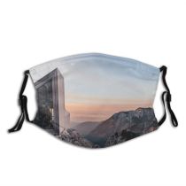 yanfind Infrastructure Structure Depth Focus Field Dawn Mountain Slopes Clouds Architectural Altitude Mountains Dust Washable Reusable Filter and Reusable Mouth Warm Windproof Cotton Face