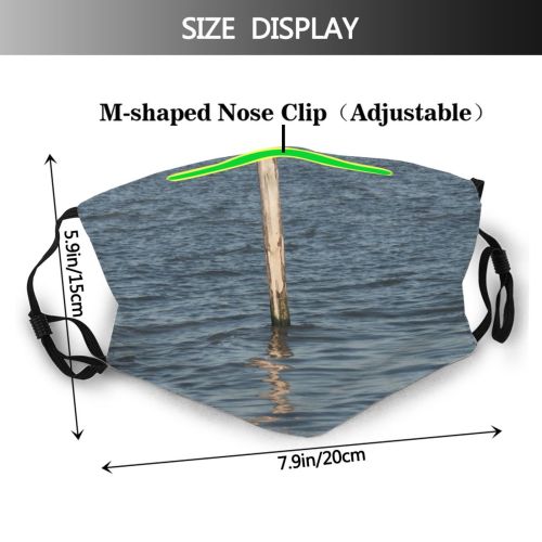 yanfind Northsea Holidays Winter Hooksiel Friesland Sky Reflection Horizon Ocean Calm Wood Sound Dust Washable Reusable Filter and Reusable Mouth Warm Windproof Cotton Face