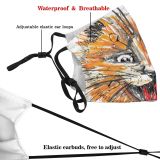 yanfind Crazy Isolated Fur Artwork Picture Cat Kitty Cute Colorful Doodle Design Face Dust Washable Reusable Filter and Reusable Mouth Warm Windproof Cotton Face