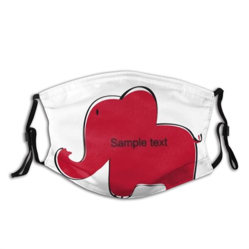 yanfind Abstract Elephant Cute Simple Toy Decoration Cartoon Kids Border Dust Washable Reusable Filter and Reusable Mouth Warm Windproof Cotton Face