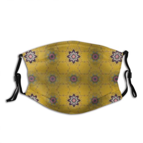 yanfind  Spring Flower Vintage Trendy Garden Drawn Bud Mandala Romantic Plant Retro Dust Washable Reusable Filter and Reusable Mouth Warm Windproof Cotton Face