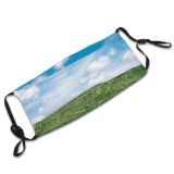 yanfind Idyllic Pasture Earth Park Field Clouds Mac Free Grass Meadow Desktop Horizon Dust Washable Reusable Filter and Reusable Mouth Warm Windproof Cotton Face