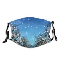 yanfind ing Transparent Fantasy Vanishing Defocused Star  Landscape Point Deciduous Tree Night Dust Washable Reusable Filter and Reusable Mouth Warm Windproof Cotton Face