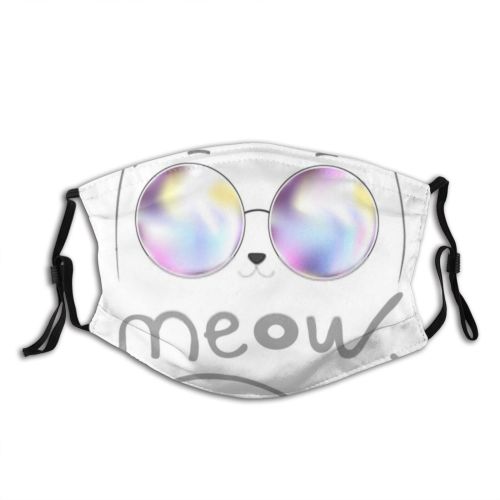 yanfind Isolated Smile Fashion Little Cat Meow Cute Comic Simple Glasses Charming Beautiful Dust Washable Reusable Filter and Reusable Mouth Warm Windproof Cotton Face