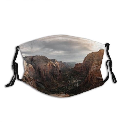 yanfind Idyllic Mountain Rock Clouds Geological Tranquil Geology Scenery Mountains Peak Erosion Outdoors Dust Washable Reusable Filter and Reusable Mouth Warm Windproof Cotton Face