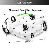 yanfind Cat Cute Seamless Doodle Ornament Design Cats Decoration Fun Decorative Funny Kitten Dust Washable Reusable Filter and Reusable Mouth Warm Windproof Cotton Face