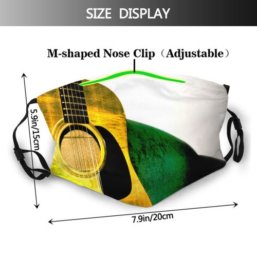 yanfind Cuatro Acoustic Musical Instrument Plucked Accessory String Electric Guitar Instruments String Guitar Dust Washable Reusable Filter and Reusable Mouth Warm Windproof Cotton Face
