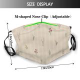 yanfind Blossom Spring Fashion Flower Vintage Decorative Design Beautiful Art Ornament Floral Seamless Dust Washable Reusable Filter and Reusable Mouth Warm Windproof Cotton Face