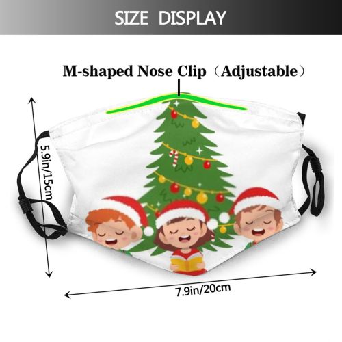 yanfind Friends Isolated Snow Christmas Comic Cute Xmas Kindergarten Songs Present Kid Year Dust Washable Reusable Filter and Reusable Mouth Warm Windproof Cotton Face