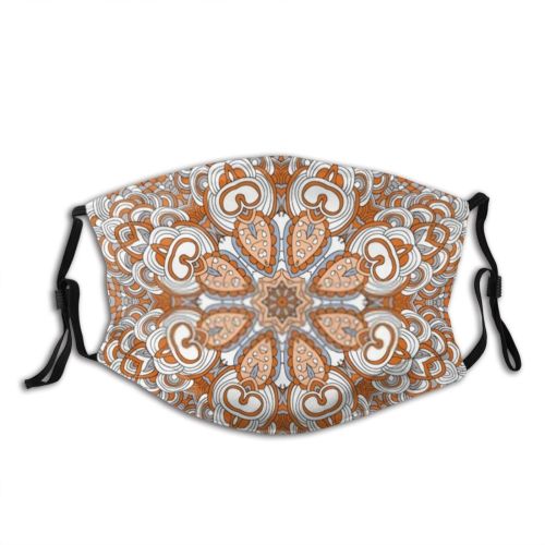 yanfind Abstract Florist Mandala Meditation Symmetry Cute Zentagle Winter Coloring Contour Uncolored Doodle Dust Washable Reusable Filter and Reusable Mouth Warm Windproof Cotton Face