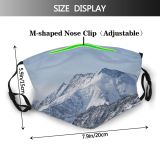 yanfind Ice Glacier Giant Daylight Hike Mountain Snowy Clouds Switzerland Climb Frozen Capped Dust Washable Reusable Filter and Reusable Mouth Warm Windproof Cotton Face