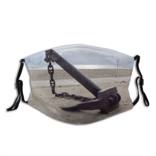 yanfind Static Nobody Anchor Marine Singular Iron Beach Seascape Coast Sea Big Sailing Dust Washable Reusable Filter and Reusable Mouth Warm Windproof Cotton Face