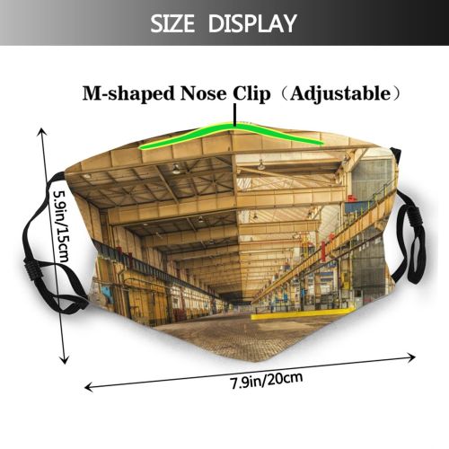 yanfind Industrial Factory Warehouse Transportation Urban Terminal Obsolete Modern Train Architecture System Light Dust Washable Reusable Filter and Reusable Mouth Warm Windproof Cotton Face