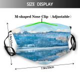 yanfind Frost Landscape District Coastline Scene English Over UK Fog Scenics Reflection Land Dust Washable Reusable Filter and Reusable Mouth Warm Windproof Cotton Face