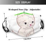 yanfind Isolated Happiness Young Calender Little Cute Dog Year Puppy Cheerful Doodle Baby Dust Washable Reusable Filter and Reusable Mouth Warm Windproof Cotton Face