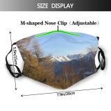 yanfind Valtellina Natural Winter Autumn Wilderness Pastures Landscape Mountain Sky Pascoli Pascolo Landforms Dust Washable Reusable Filter and Reusable Mouth Warm Windproof Cotton Face