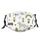 yanfind Abstract Bird Cute Swedish Dog Summer Simple Design Modern Park Repeat Tree Dust Washable Reusable Filter and Reusable Mouth Warm Windproof Cotton Face