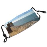yanfind Wall Coast Shore Europe Sea Sky Santa Promontory Spain Ocean Fortification Horizon Dust Washable Reusable Filter and Reusable Mouth Warm Windproof Cotton Face