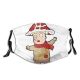 yanfind Crazy Cute Mushroom Cheerful Doodle Simple Design Toadstool Quirky Art Retro Silly Dust Washable Reusable Filter and Reusable Mouth Warm Windproof Cotton Face