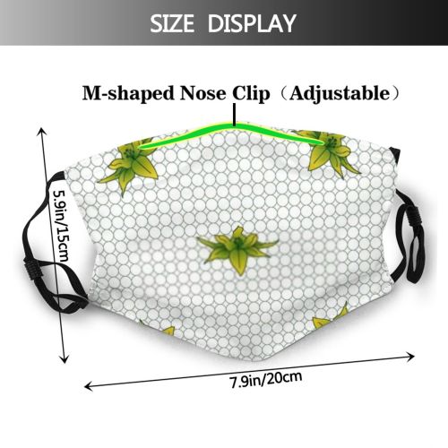 yanfind Blossom Spring Flower Botany Vintage Garden Flora Plant Aquatic Lotus Tile Design Dust Washable Reusable Filter and Reusable Mouth Warm Windproof Cotton Face