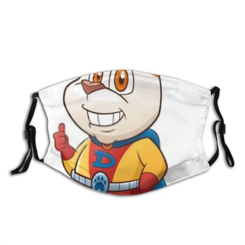 yanfind Isolated Cute Mascot Dog Strong Puppy Costume Fun Happy Hero Funny Cartoon Dust Washable Reusable Filter and Reusable Mouth Warm Windproof Cotton Face